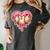 Melting Baseball Drip Heart Softball Player Lover Ice Cream Women's Comfort Colors T-Shirt Pepper