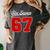 Number 67 Numbered Six Seven Baseball Jersey Style Team 67 Women's Comfort Colors T-Shirt Pepper Number 67 Numbered Six Seven Baseball Jersey Style Team 67 Women's Comfort Colors T-Shirt Pepper