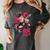 Punk Girl With Anger Kanji And Baseball Bat Women's Comfort Colors T-Shirt Pepper Punk Girl With Anger Kanji And Baseball Bat Women's Comfort Colors T-Shirt Pepper