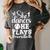 She Dances He Plays Mom Of Both Dance And Baseball Mom Women's Comfort Colors T-Shirt Pepper