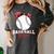 Softball Baseball Mom Floral Tee Mother's Day Women's Comfort Colors T-Shirt Pepper
