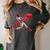 Valentine Baseball Player Drip Women's Comfort Colors T-Shirt Pepper