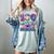 100 Days Of School Baseball Sports Drip Graphic Women's Comfort Colors T-Shirt Denim