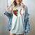 Autism Baseball Heart Autism Puzzle Baseball Mom Women's Comfort Colors T-Shirt Denim