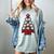 Baseball Christmas Tree Proud Baseball Mom Tee Women's Comfort Colors T-Shirt Denim