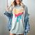 Baseball Drip Melting Ice Cream Baseball Heart Boys Girls Women's Comfort Colors T-Shirt Denim