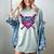Baseball Ice Cream Drip Pitcher Filthy Women's Comfort Colors T-Shirt Denim Baseball Ice Cream Drip Pitcher Filthy Women's Comfort Colors T-Shirt Denim
