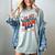 In My Baseball Mom Era Groovy Mom Baseball Mama Mother's Day Women's Comfort Colors T-Shirt Denim