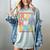 In My Baseball Mom Era Tee Bunny Ears Rabbit Baseball Women's Comfort Colors T-Shirt Denim