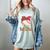 Baseball Mom Headband Leopard Baseball Ball Mother's Day Women's Comfort Colors T-Shirt Denim