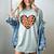Baseball Mom Leopard Heart Valentine Day Mother Day Women's Comfort Colors T-Shirt Denim Baseball Mom Leopard Heart Valentine Day Mother Day Women's Comfort Colors T-Shirt Denim