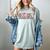 Baseball Mom With Pink Bow Women's Comfort Colors T-Shirt Denim