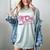 Baseball Mom Pink Ribbon Breast Cancer Awareness Fighters Women's Comfort Colors T-Shirt Denim