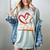 Baseball Nannie Baseball Heart Family Matching Women's Comfort Colors T-Shirt Denim
