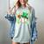 Baseball St Patricks Day Lucky Baseball Player Shamrock Women's Comfort Colors T-Shirt Denim