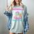 Baseball Is My Valentine Ice Cream Drip Crossed Bats Sport Women's Comfort Colors T-Shirt Denim