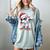 Christmas Baseball Ice Cream Dripping Santa Baseball Drip Women's Comfort Colors T-Shirt Denim Christmas Baseball Ice Cream Dripping Santa Baseball Drip Women's Comfort Colors T-Shirt Denim