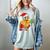 Christmas Gingerbread Man Baseball Player Catcher Women's Comfort Colors T-Shirt Denim