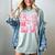 Coquette Bow In My Baseball Mom Era Baseball Mama Mother Day Women's Comfort Colors T-Shirt Denim