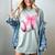 Cute Coquette Baseball Pink Bow Player & Fan Girls Women's Comfort Colors T-Shirt Denim