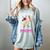 Dabbing Easter Baseball Mom Mother's Day Bunny Sunday Egg Women's Comfort Colors T-Shirt Denim