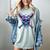Halloween Baseball Skull Drip Baseball Lifestyle Boy Men Women's Comfort Colors T-Shirt Denim