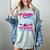 Happy 100 Days Of School Game Day Baseball Ice Cream Drip Women's Comfort Colors T-Shirt Denim