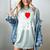 I Heart Love Hot Baseball Moms MILF Cougar Older Woman Women's Comfort Colors T-Shirt Denim