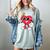 Heart Play Baseball Valentine's Day Teens Boys Girls Kids Women's Comfort Colors T-Shirt Denim