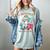 HUGvyn I Survived 100 Days Of School Baseball 6 7 Ice Cream Women's Comfort Colors T-Shirt Denim