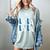LA Baseball Fan Christmas FA La La Holiday Blue Theme Women's Comfort Colors T-Shirt Denim LA Baseball Fan Christmas FA La La Holiday Blue Theme Women's Comfort Colors T-Shirt Denim