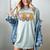 Leopard Baseball Softball Mama Bow Softball Baseball Mom Women's Comfort Colors T-Shirt Denim