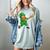 Leprechaun Playing Baseball St Patricks Day Men Boys Kids Women's Comfort Colors T-Shirt Denim