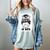 Mom Of Both Volleyball And Baseball Mom For Women Messy Bun Women's Comfort Colors T-Shirt Denim Mom Of Both Volleyball And Baseball Mom For Women Messy Bun Women's Comfort Colors T-Shirt Denim
