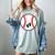 Pregnant Baseball Mom Pregnancy Announcement Baby Feet Belly Women's Comfort Colors T-Shirt Denim