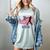 Proud Baseball MOM USA American Flag Family Game Day Women's Comfort Colors T-Shirt Denim