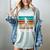 Retro Hit Hard Run Fast Turn Left Baseball Lover Women's Comfort Colors T-Shirt Denim
