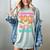 I Survived 100 Days Of School Baseball Ice Cream Drip Women's Comfort Colors T-Shirt Denim I Survived 100 Days Of School Baseball Ice Cream Drip Women's Comfort Colors T-Shirt Denim