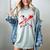 Valentine Baseball Player Drip Women's Comfort Colors T-Shirt Denim