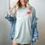 Valentines Day Baseball Batter Silhouette Heart Women's Comfort Colors T-Shirt Denim