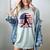 Women's Batter Patriotic American Flag Baseball Silks Women's Comfort Colors T-Shirt Denim