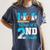 100 Days Of 2nd Grade Baseball 100th Day Of School Boys Kids Women's Comfort Colors T-Shirt Moss 100 Days Of 2nd Grade Baseball 100th Day Of School Boys Kids Women's Comfort Colors T-Shirt Moss