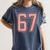6 7 Number 67 Baseball Meme Tee For Women Women's Comfort Colors T-Shirt Moss