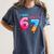 I Was 6 Now I'm 7 Meme Six Seven Baseball 7th Birthday Women's Comfort Colors T-Shirt Moss