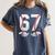 67 Six Seven Number 6 7 Meme Baseball Six Seven For Boys Men Women's Comfort Colors T-Shirt Moss