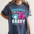 Baseball Or Bows Daddy Loves You Gender Reveal Family Women's Comfort Colors T-Shirt Moss