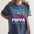 Baseball Or Bows Poppa Loves You Gender Reveal Women's Comfort Colors T-Shirt Moss