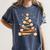 Baseball Christmas Tree Light Xmas Baseball Women's Comfort Colors T-Shirt Moss Baseball Christmas Tree Light Xmas Baseball Women's Comfort Colors T-Shirt Moss