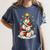 Baseball Christmas Tree Lights Santa Sport Player Lover Xmas Women's Comfort Colors T-Shirt Moss