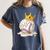 Baseball Drip Ice Cream Crown Melt Graphic Women's Comfort Colors T-Shirt Moss
